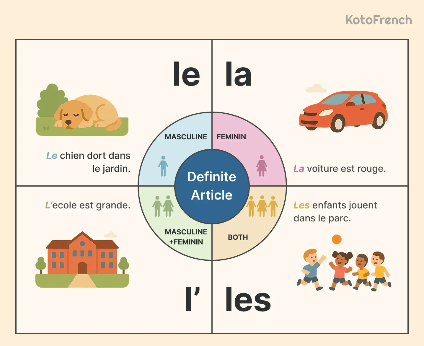 Definite articles in French